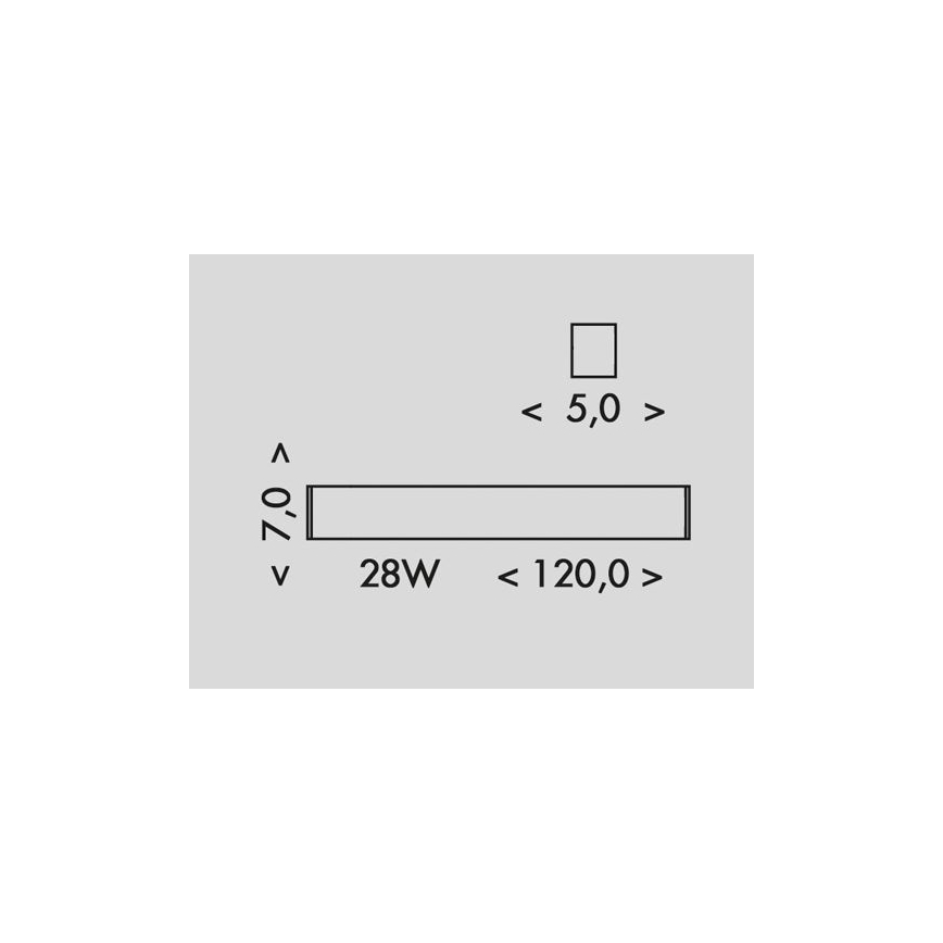 Plafoniera LED DONAR LED/28W/230V 4000K 120 cm nero