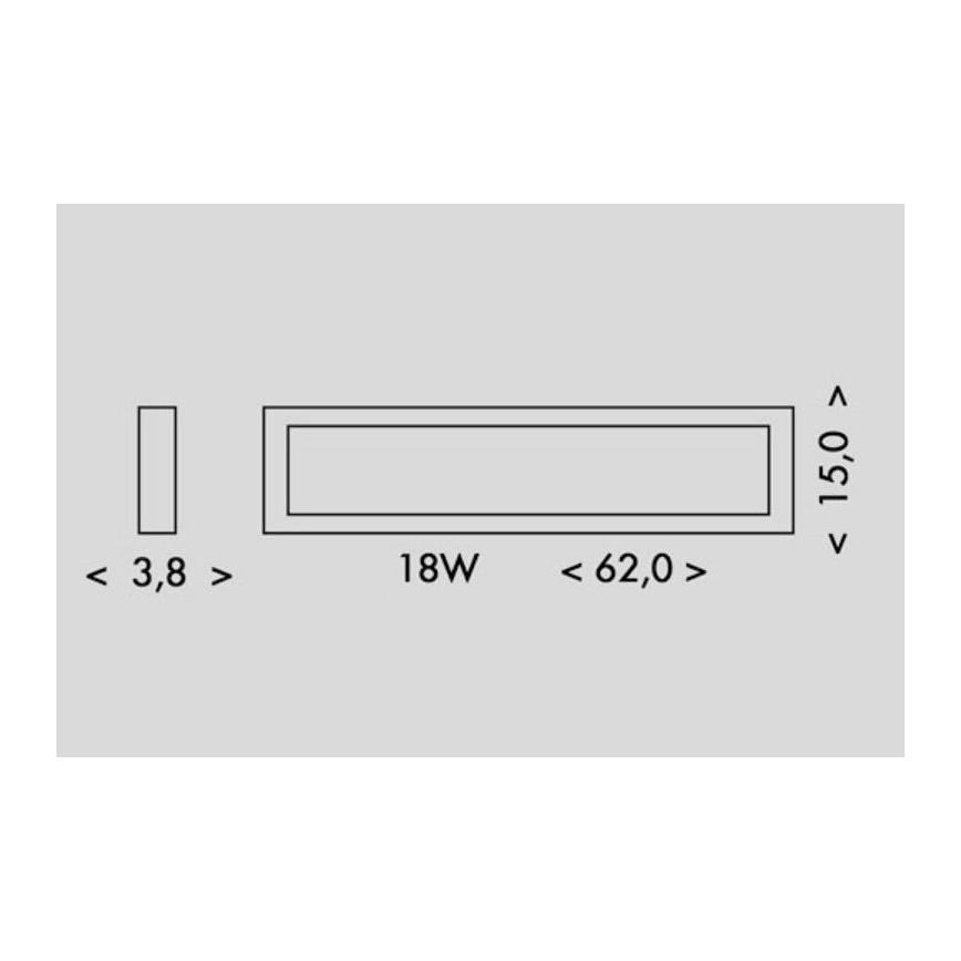 Plafoniera LED PILO LED/18W/230V 4100K 62 cm nero