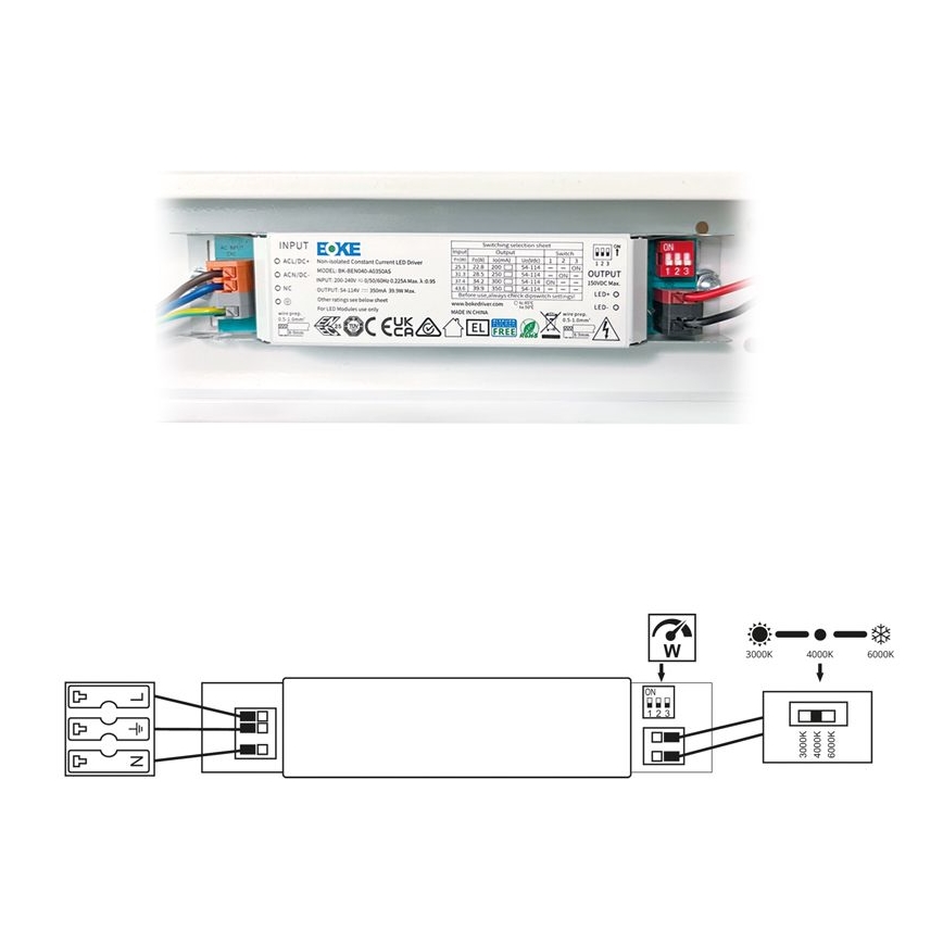 Lampe fluorescente VELO LED/24/32/40W/230V 3000/4000/6000K 120 cm blanc