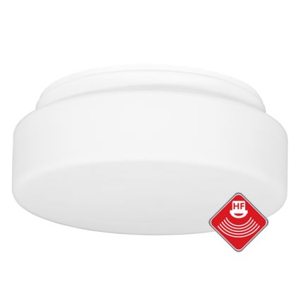 Plafonnier extérieur avec détecteur HECTOR 1xE27/60W/230V d. 25 cm IP44 opale blanc