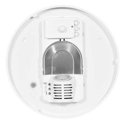Plafonnier extérieur avec détecteur HECTOR 1xE27/60W/230V d. 30 cm IP44 opale blanc