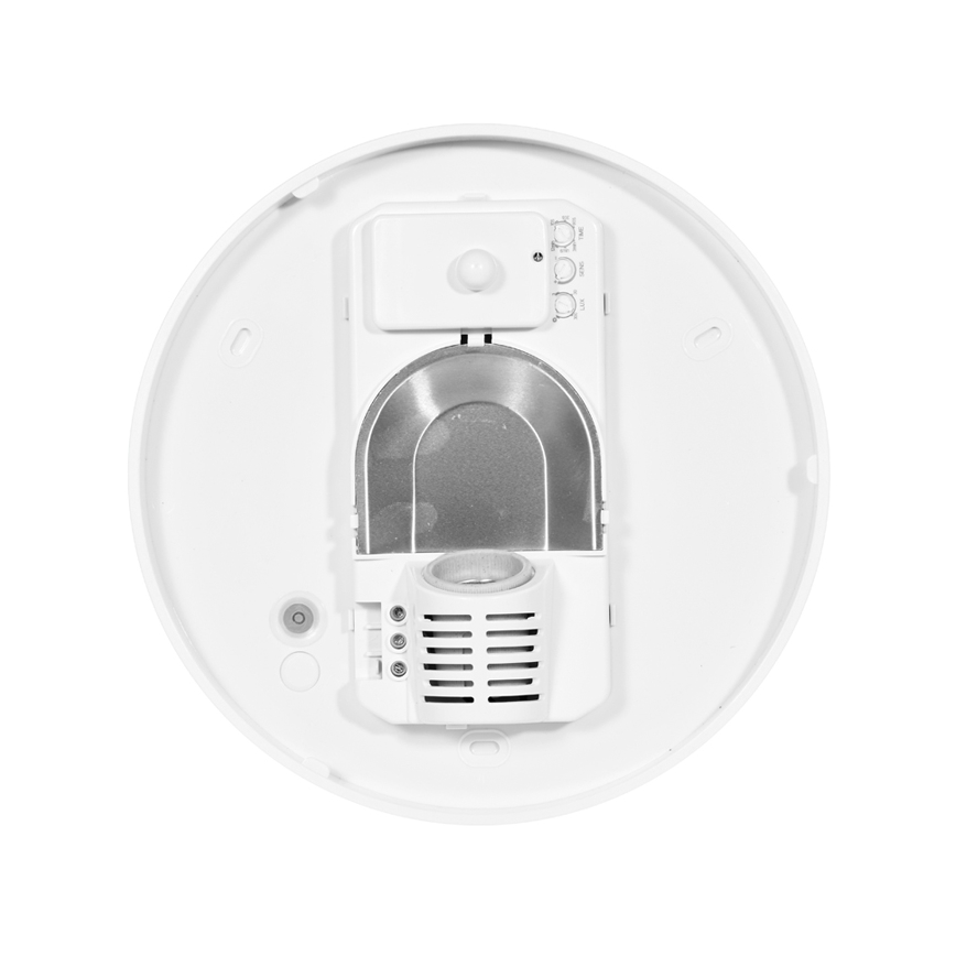 Plafonnier extérieur avec détecteur HECTOR 1xE27/60W/230V d. 30 cm IP44 opale blanc