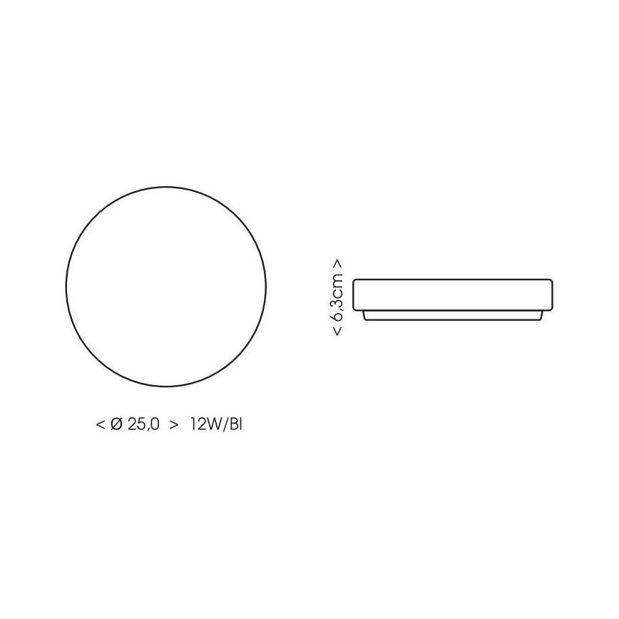 Plafoniera LED da bagno LIRA LED/12W/230V 4000K diametro 25 cm IP44 bianco