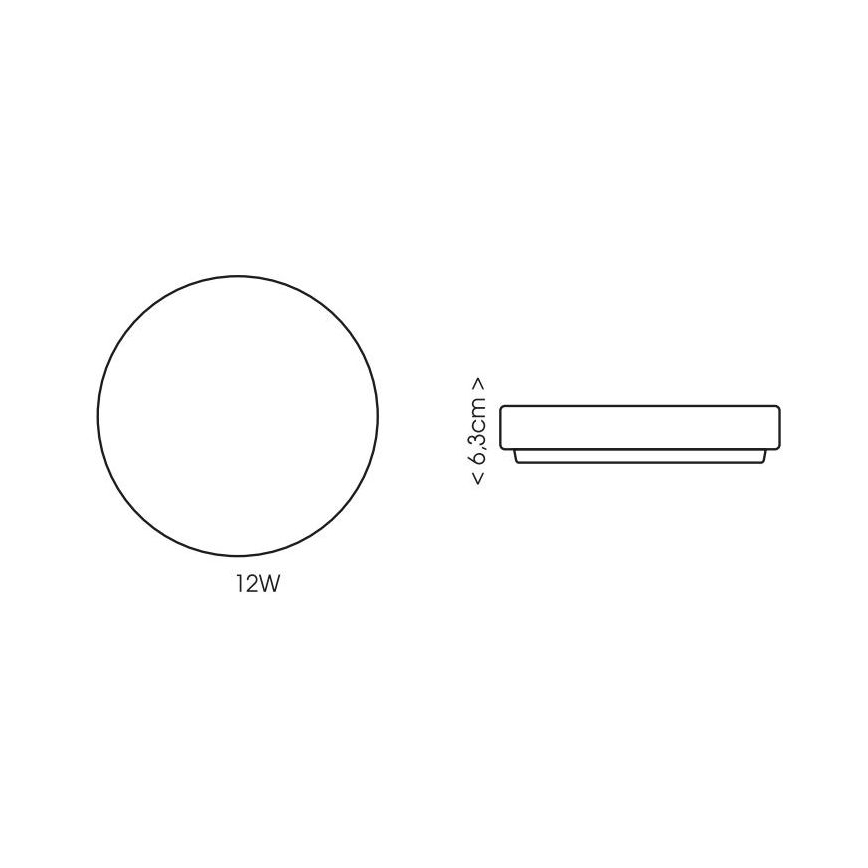 Plafonnier salle de bain LIRA LED/12W/230V 4000K d. 24 cm IP44