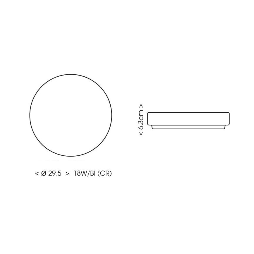 Plafoniera LED da bagno LIRA LED/18W/230V 4000K diametro 29,5 cm IP44 bianco