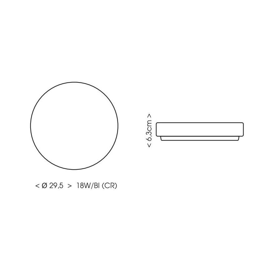 LED-Deckenleuchte für Badezimmer LIRA LED/18W/230V 4000K d 29,5 cm IP44 schwarz