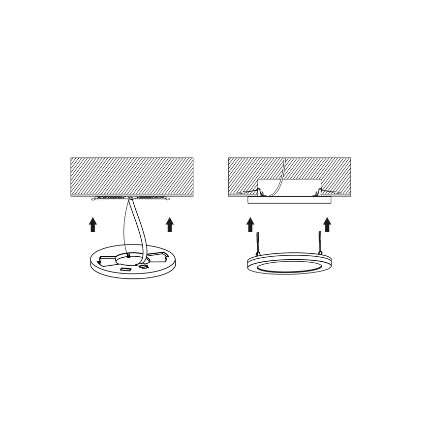 Pannello LED dimmerabile LEXA LED/6/12/18W/230V 3000/4000/6000K diametro 22,5 cm nero