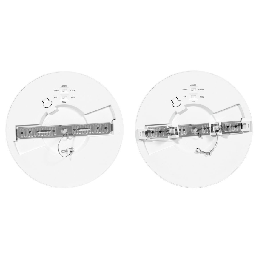 Lampada da incasso LED dimmerabile con sensore LEXA LED/6/12/18W/230V 3000/4000/6000K diametro 22,5 cm bianco
