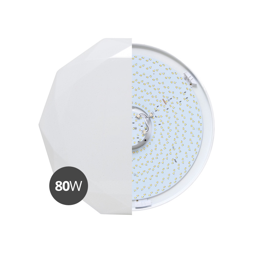 Plafoniera LED dimmerabile DIAMANT LED/80W/230V + telecomando