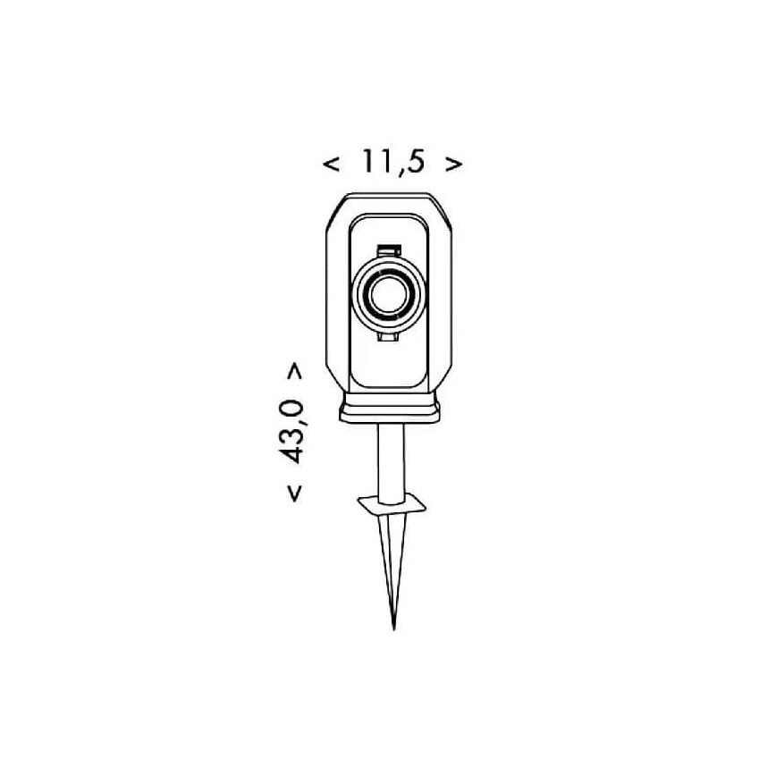 Multipresa verticale da esterno con timer 2Z IP44