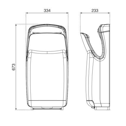 EcoStep 10005 - Asciugamani ad aria R1.1 750/1000W/230V bianco perla