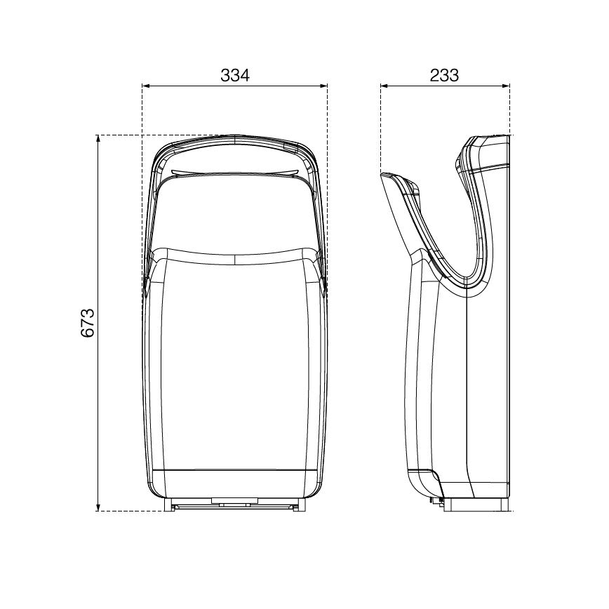 EcoStep 10005 - Sèche-mains R1.1 750/1000W/230V blanc nacré