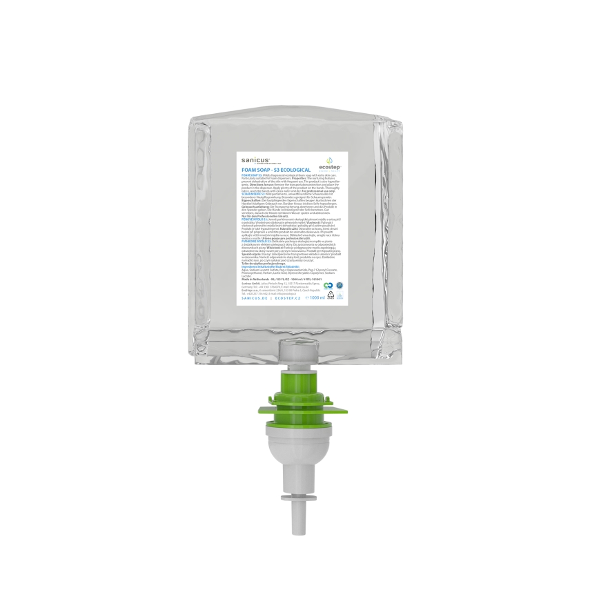 EcoStep 50052 - Distributeur de savon sans contact S3 1000 ml 4xAA noir