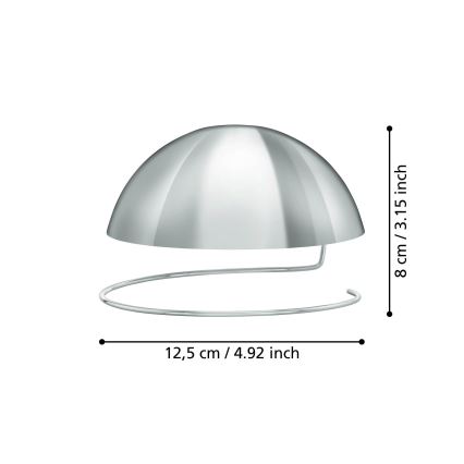 Eglo 11908 -  Capuchon sphérique décoratif pour ampoule G125 chrome brillant