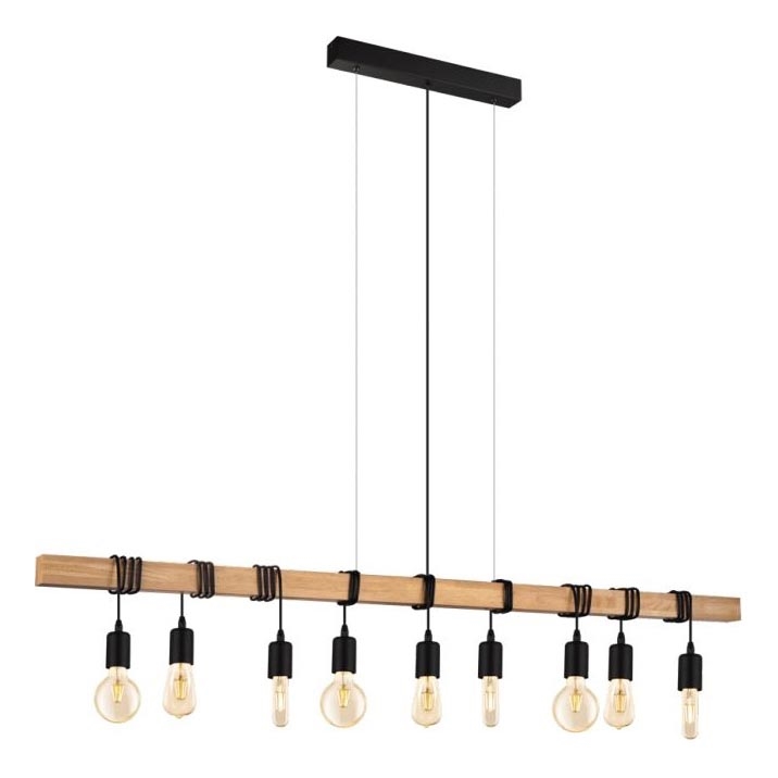 Eglo 182429 - Lustre sur câbles TOWNSHEND 9xE27/60W/230V