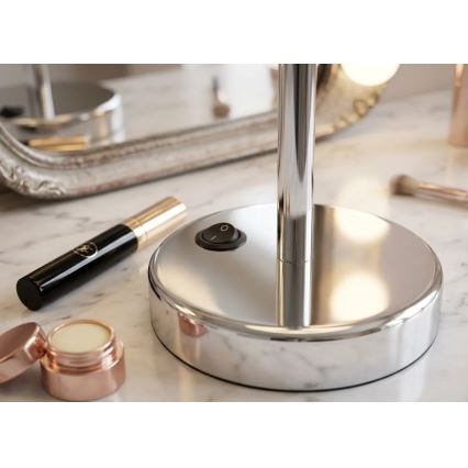 Eglo 201598 - Miroir de maquillage avec éclairage LED LED/4W/4xAA IP65 chrome brillant