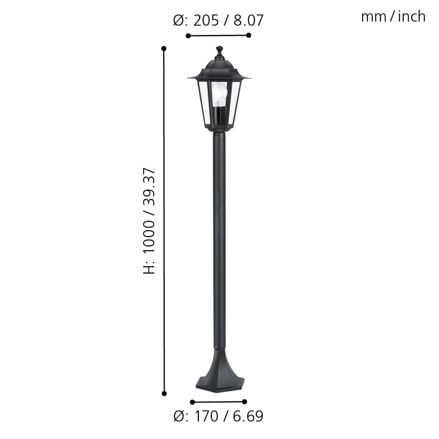 EGLO - Lampada da esterno 1xE27/60W/230V