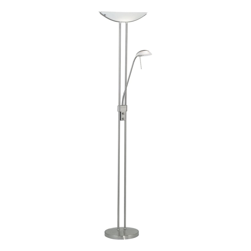 Eglo 25869 - Lampadaire à intensité variable BAYA 1xR7s/230W/230V + 1xG9/33W chrome mat