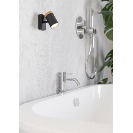 Eglo - Badezimmer-Wandspot 1xGU10/3W/230V IP44 schwarz/beige