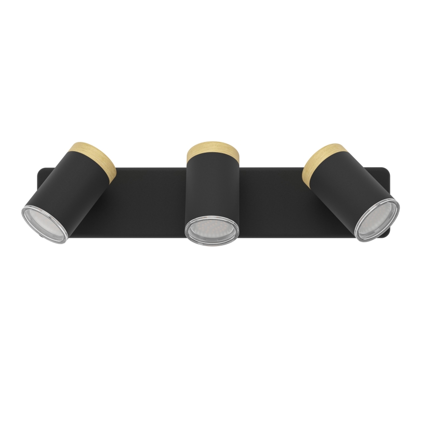 Eglo - Badezimmer-Spotleuchte 3xGU10/3W/230V IP44 schwarz/beige