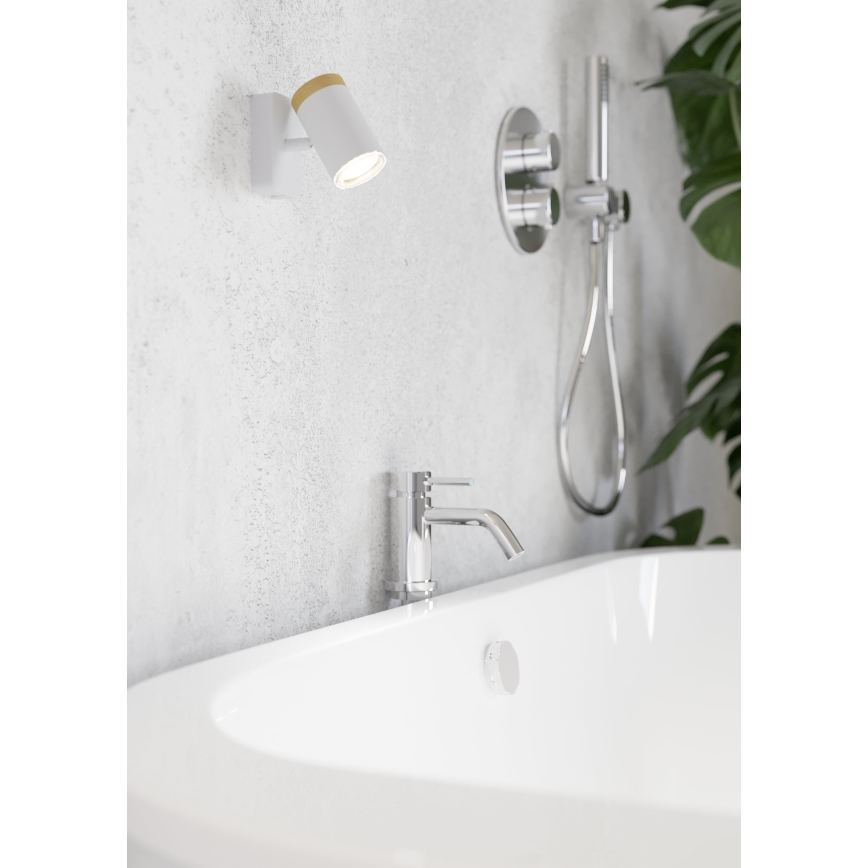 Eglo - Badezimmer-Wandspot 1xGU10/3W/230V IP44 weiß/beige