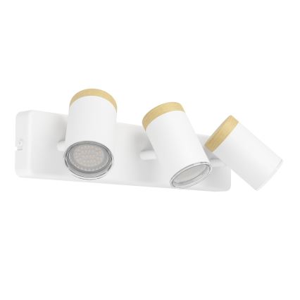 Eglo - Faretto da bagno 3xGU10/3W/230V IP44 bianco/beige