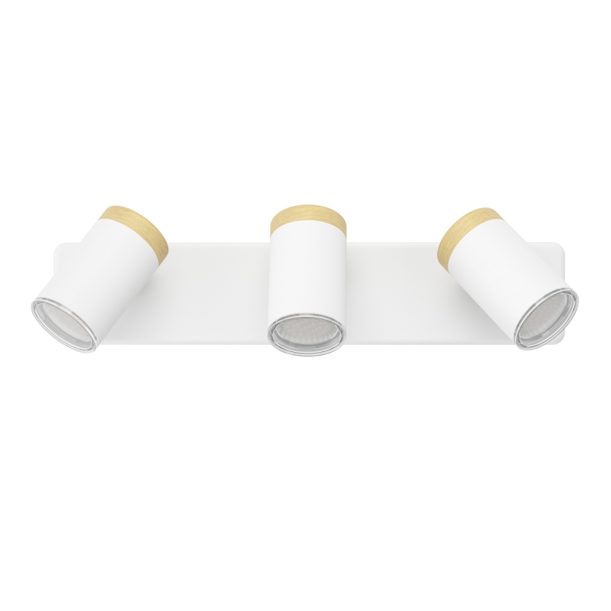 Eglo - Faretto da bagno 3xGU10/3W/230V IP44 bianco/beige