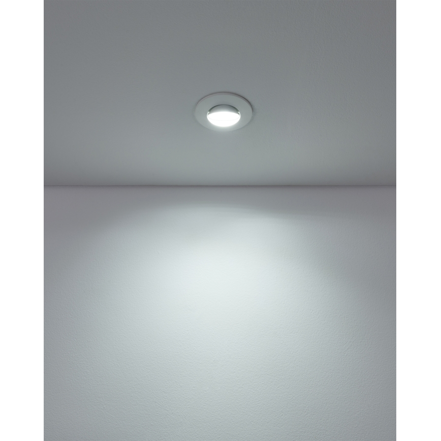 Eglo - Lot de 5 spots encastrés LED/4,9W/230V 2700/4000/6500K Ø 9 cm blanc