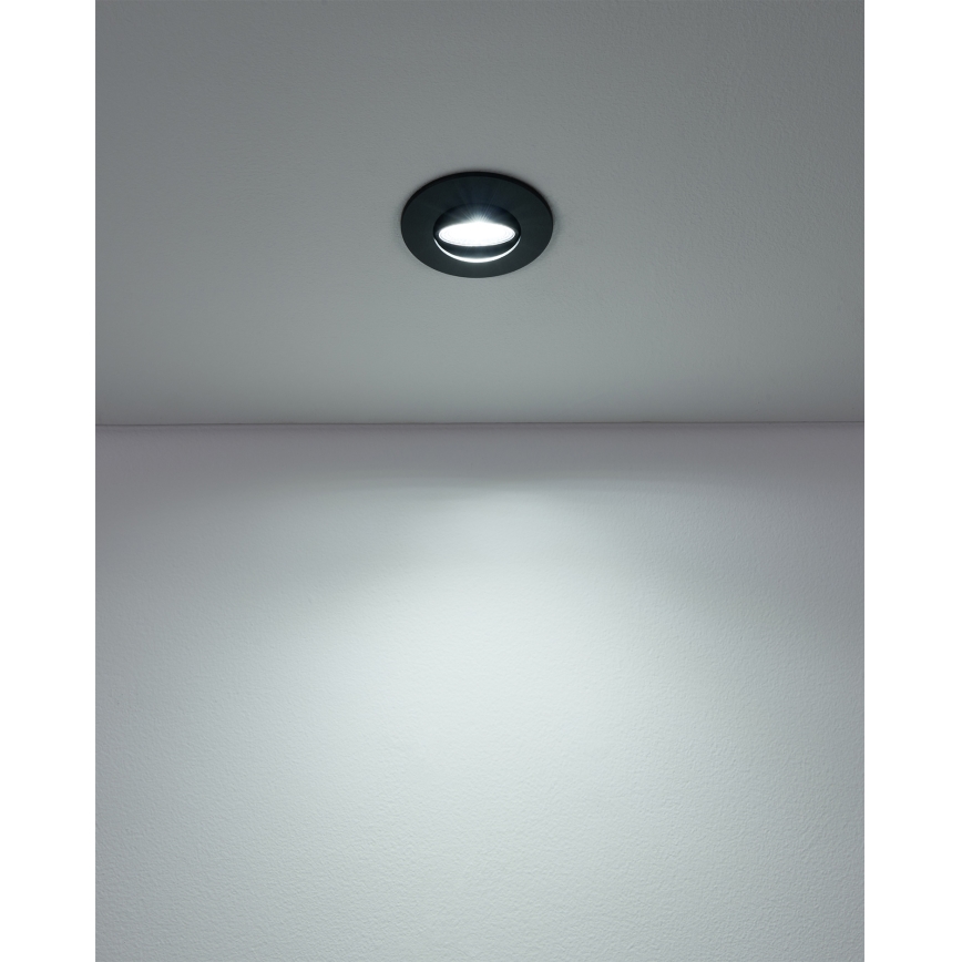 Eglo - Set 5x faretti da incasso LED 4,9W/230V 2700/4000/6500K Ø 9 cm nero
