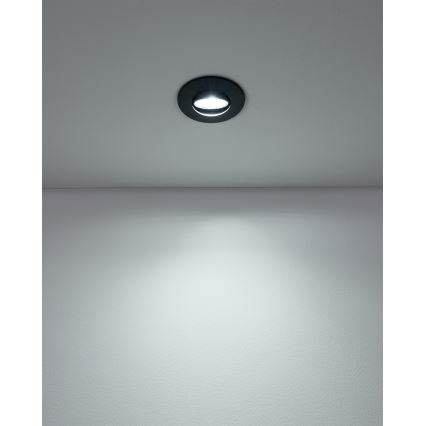 Eglo - 7er-Set LED-Einbauleuchten, LED/4,9 W/230 V, 2700/4000/6500 K, Ø 9 cm, schwarz