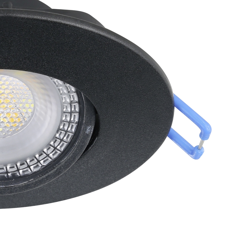 Eglo - Lot de 10 spots encastrés LED/4,9W/230V 2700/4000/6500K Ø 9 cm noir