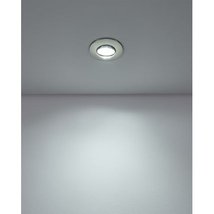 Eglo - LOT DE 3 spots encastrés LED/4,9W/230V 2700/4000/6500K Ø 9 cm chrome mat