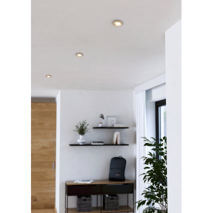 Eglo - Set da 3 faretti da incasso LED/4,9W/230V 2700/4000/6500K Ø 9 cm cromo opaco