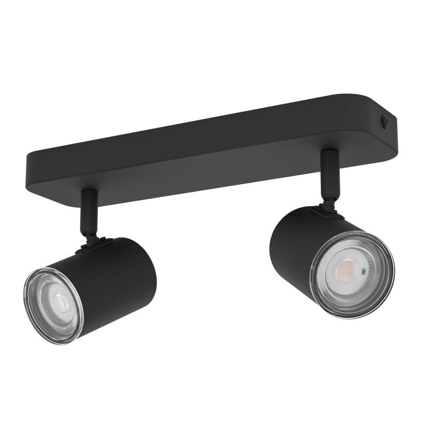 Eglo - Faretto da bagno 2xGU10/5W/230V IP44 nero