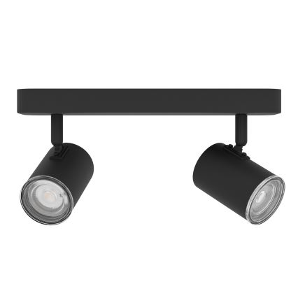 Eglo - Faretto da bagno 2xGU10/5W/230V IP44 nero