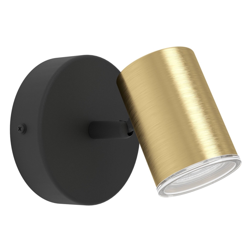 Eglo - Faretto da parete per bagno 1xGU10/5W/230V IP44 nero/oro