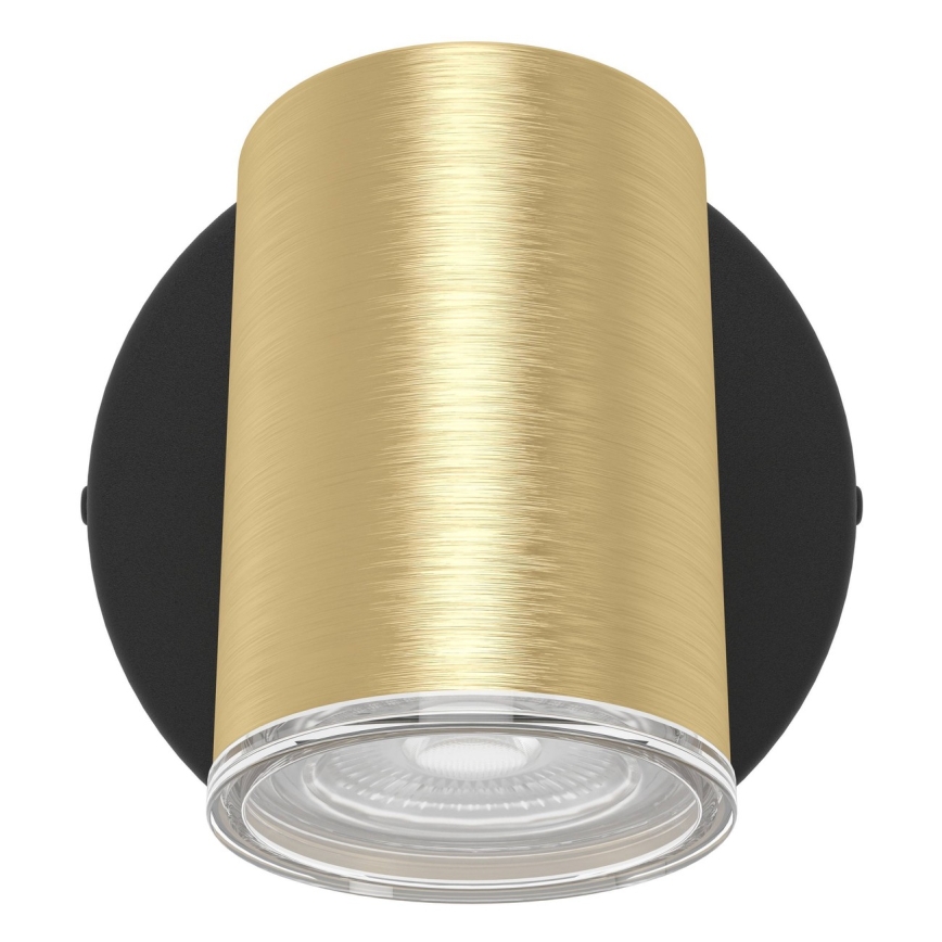 Eglo - Badezimmer-Wandspot 1xGU10/5W/230V IP44 schwarz/gold