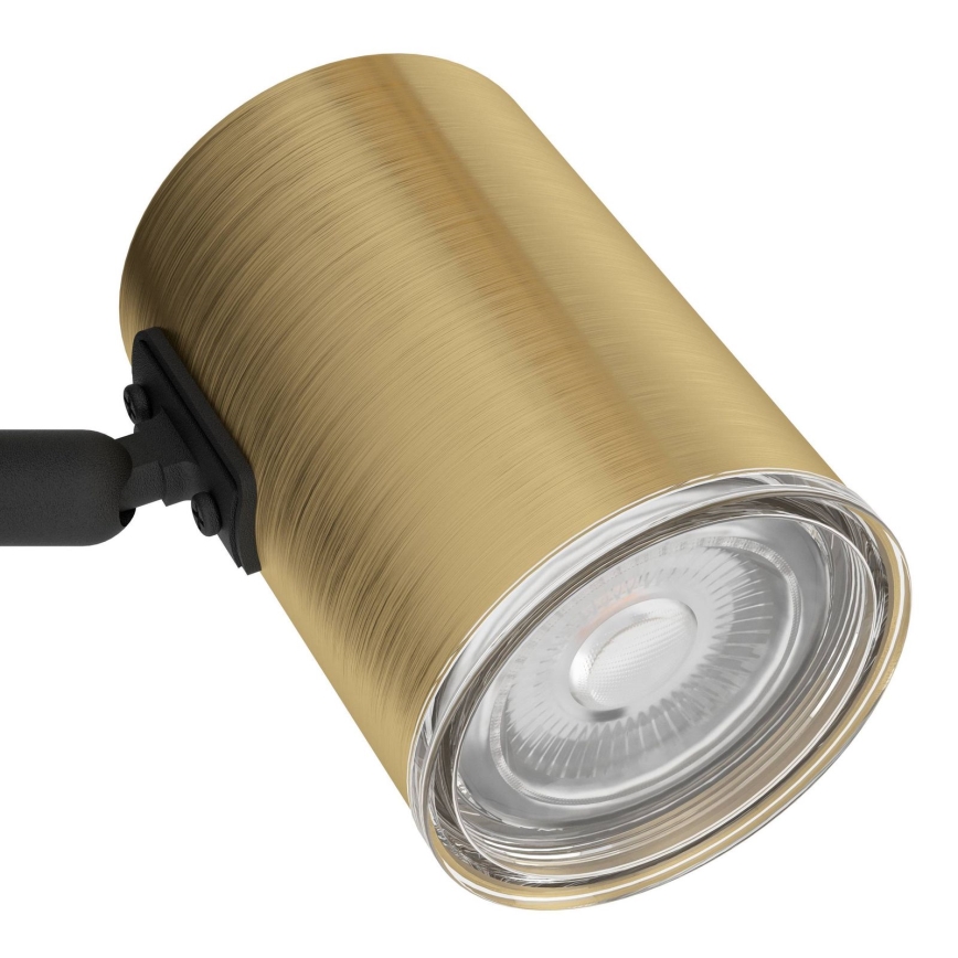 Eglo - Badezimmer-Wandspot 1xGU10/5W/230V IP44 schwarz/gold