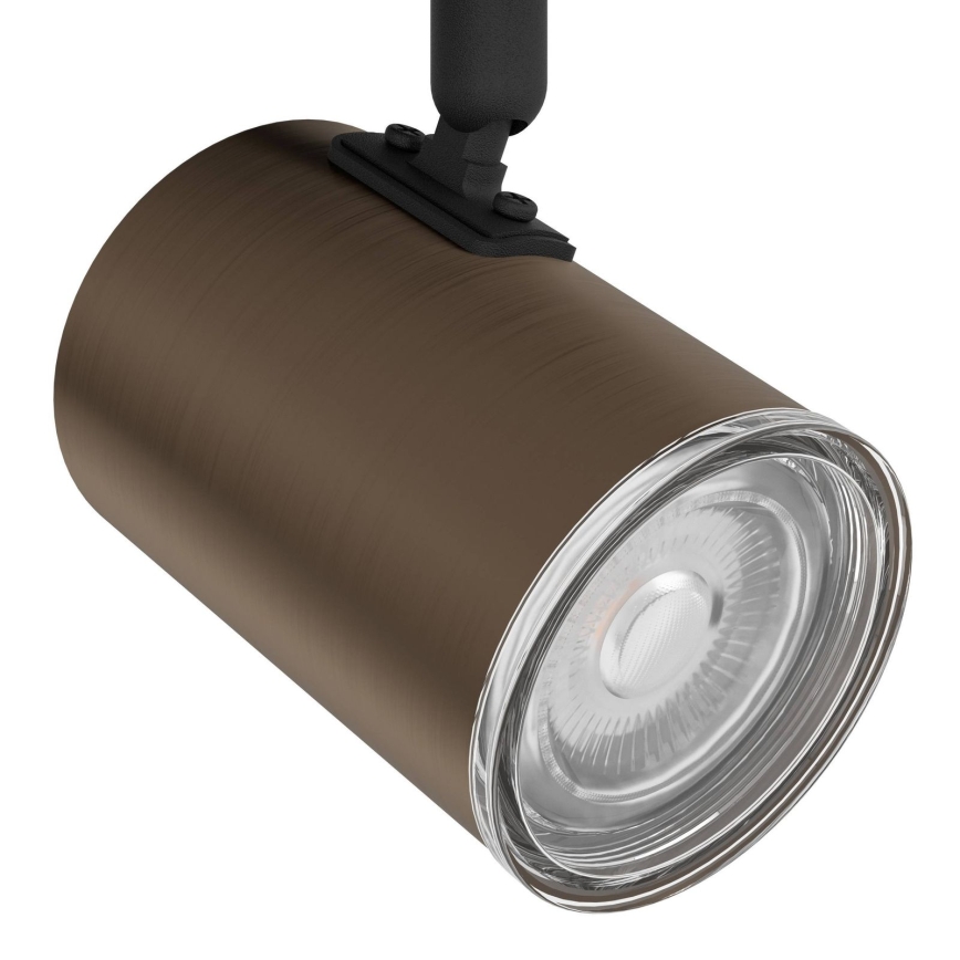 Eglo - Spot pour salle de bains 3x GU10/5W/230V IP44 noir/marron