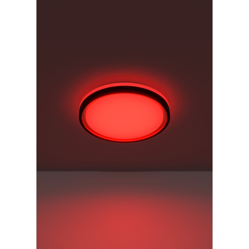 Eglo 300684 - Plafoniera dimmerabile LED RGBW MALERAMARA-Z LED/14W/230V 2700-6500K Ø 35,7 cm nero/oro + telecomando
