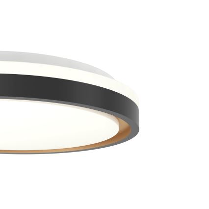 Eglo 300684 - Plafonnier LED RGBW dimmable MALERAMARA-Z LED/14W/230V 2700-6500K Ø 35,7 cm noir/doré + télécommande