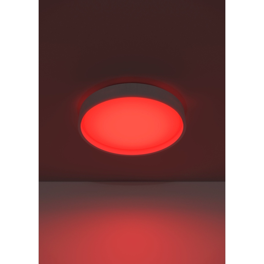 Eglo 300686 - Plafonnier LED RGBW dimmable MASSIGNANO-Z LED/18,5W/230V 2700-6500K Ø 40 cm blanc + télécommande