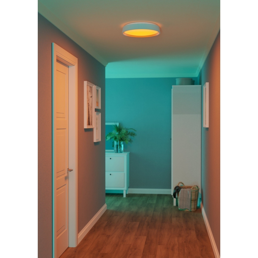 Eglo 300686 - Plafonnier LED RGBW dimmable MASSIGNANO-Z LED/18,5W/230V 2700-6500K Ø 40 cm blanc + télécommande