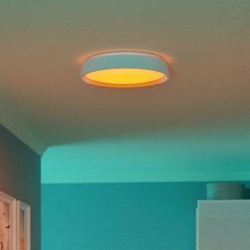 Eglo 300686 - Plafoniera dimmerabile LED RGBW MASSIGNANO-Z LED/18,5W/230V 2700-6500K Ø 40 cm bianco + telecomando