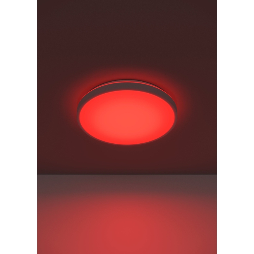 Eglo 300689 - Plafonnier LED RGBW dimmable MONTARELLINO-Z LED/18,5W/230V 2700-6500K Ø 38,7 cm blanc + télécommande