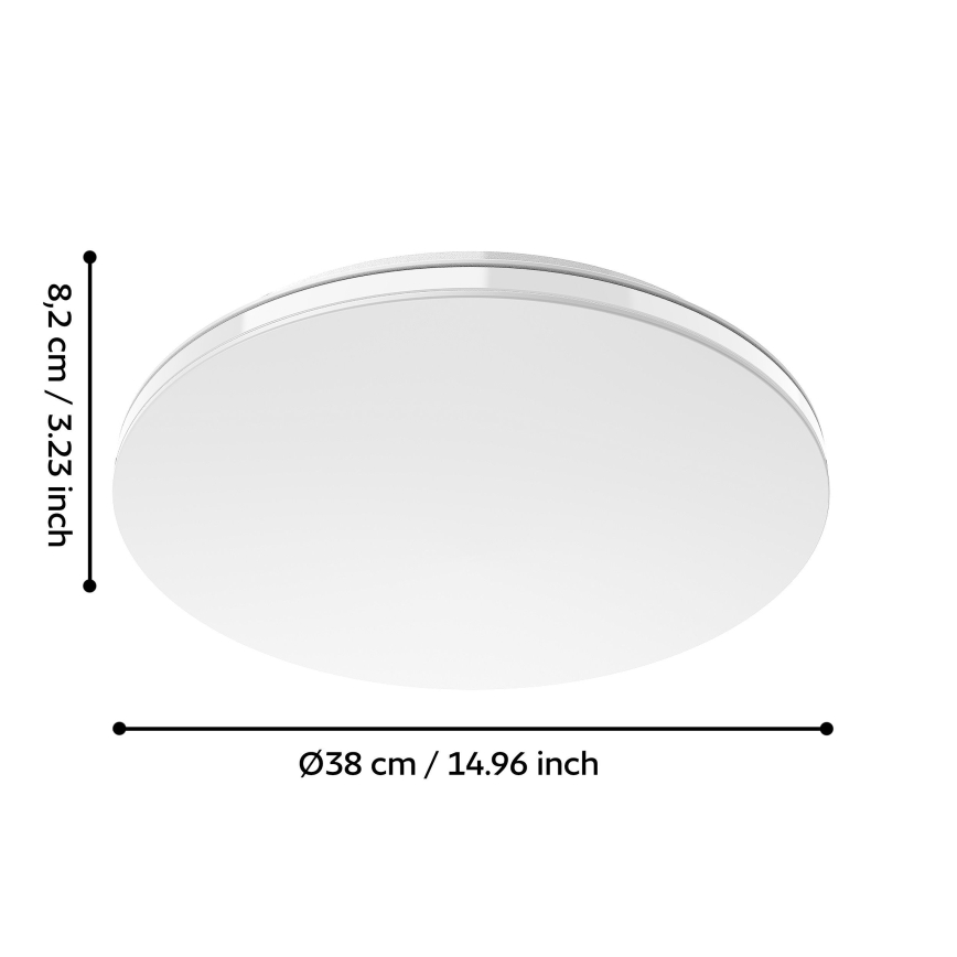 Eglo 300833 - Plafonnier LED RGBW dimmable MALTIGNANO-Z LED 18,5 W / 230 V 2700–6500 K Ø 38 cm + télécommande