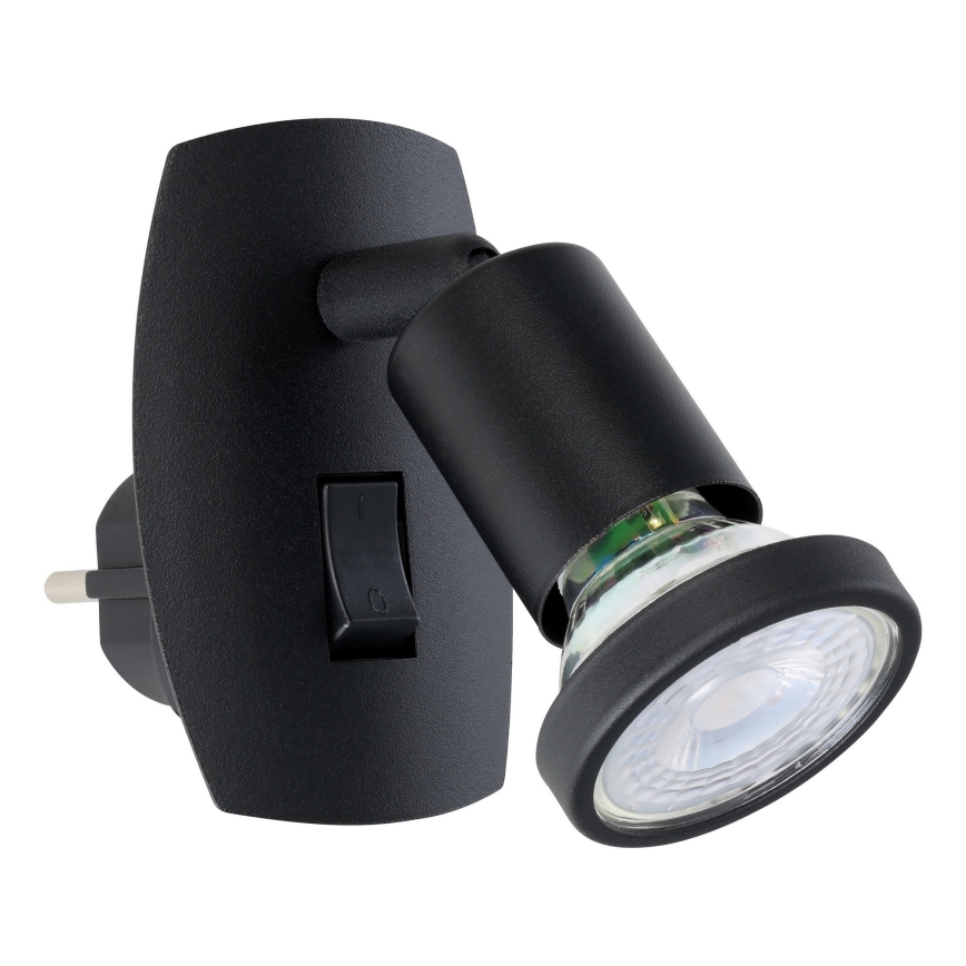 Eglo - Lampada LED a spina 1xGU10/4,5W/230V nera