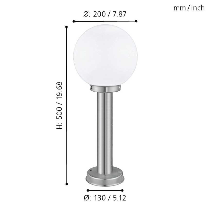 Eglo - Lampadaire extérieur 1xE27/60W/230V IP44