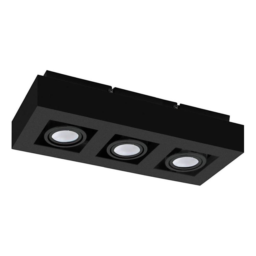 Eglo 31064 - Spot LED MENDOZA 3xLED/4,7W/230V 3000K noir