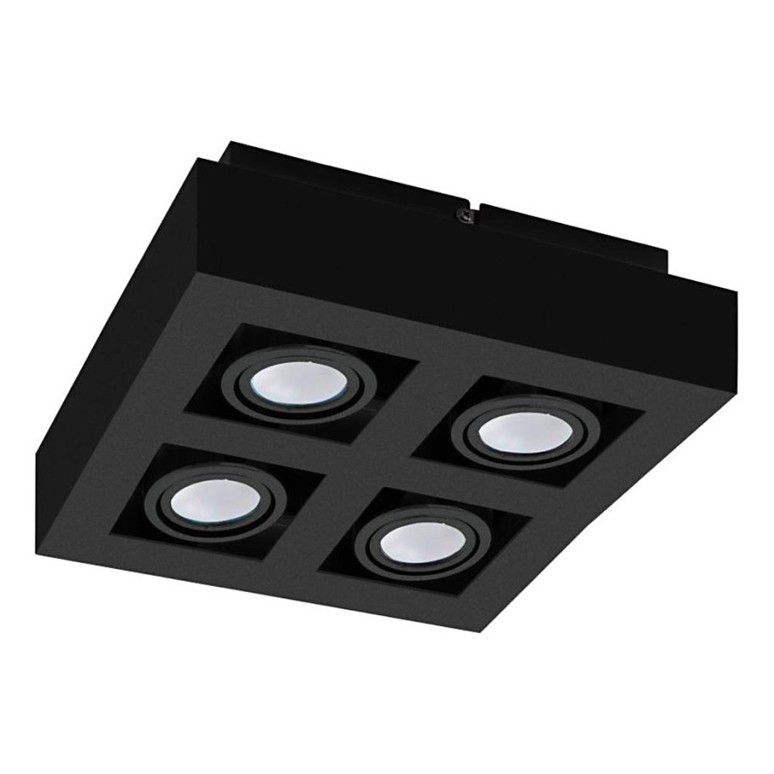 Eglo 31065 - Faretto LED MENDOZA 4xLED/4,7W/230V 3000K nero